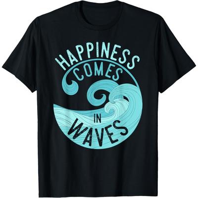 Glück Kommt in Wellen T-Shirt für Surfer T-Shirt