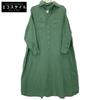 BLUEBIRD BOULEVARD Green Linen 100% Long Shirt Dress Dress M greenUsed