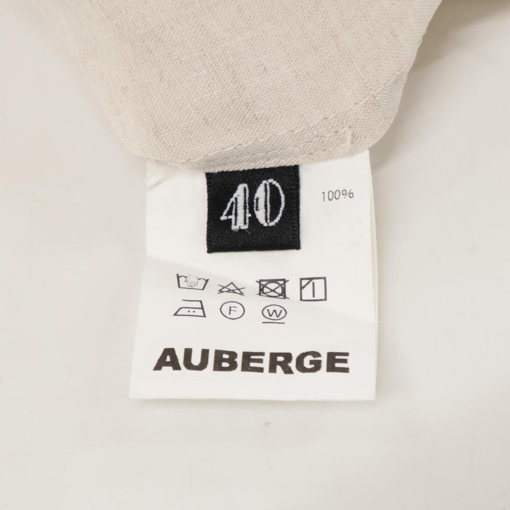 AUBERGE [Excellent Condition] CEZANNE Linen Double Pocket Long Sleeve Shirt/ tops 40 beigeUsed