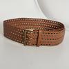 Rivet Air Eye Hollow Wide Belt Punk Style New European and American Heavy Industry Hip Hop Air Eye Wide Belt