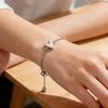 Hypoallergenically Stainless Steel Heart Hollow Bracelet Adjustable Fit Wristchain for Sensitive Skin Daily Wear