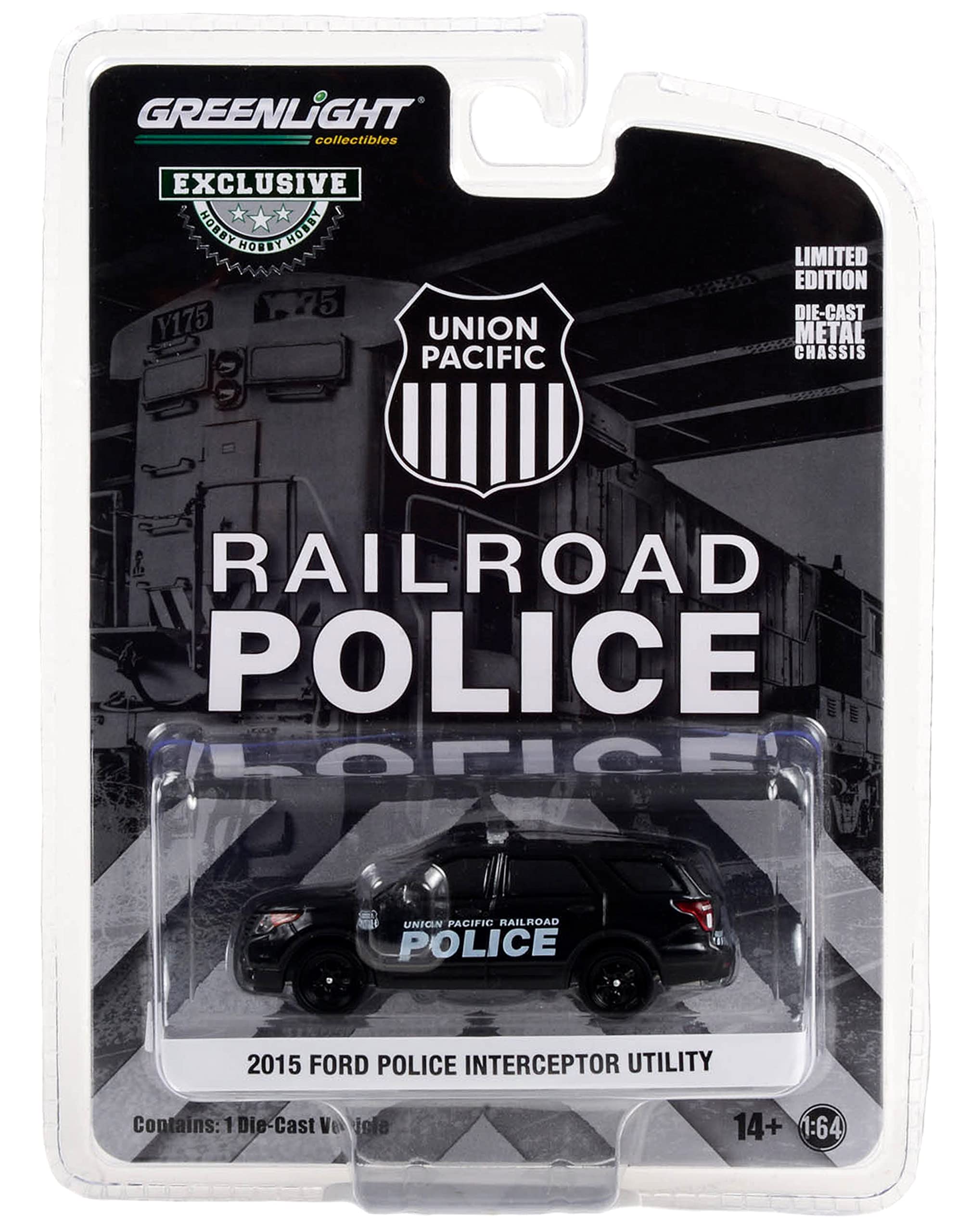 

Greenlight 2015 Police Interceptor Utility Черный Полиция Железной Дороги Union Pacific Серия Ограниченного Тиража Литая Модель Автомобиля 30386 1/64 чёрный