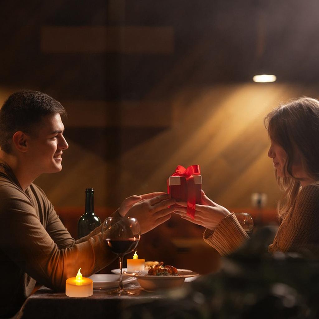 Tea Lights LED 24-Pack Flameless Tealight Candles Battery Candles Flickering Electric Tea Candles For Decoration,Holiday,Anniversary