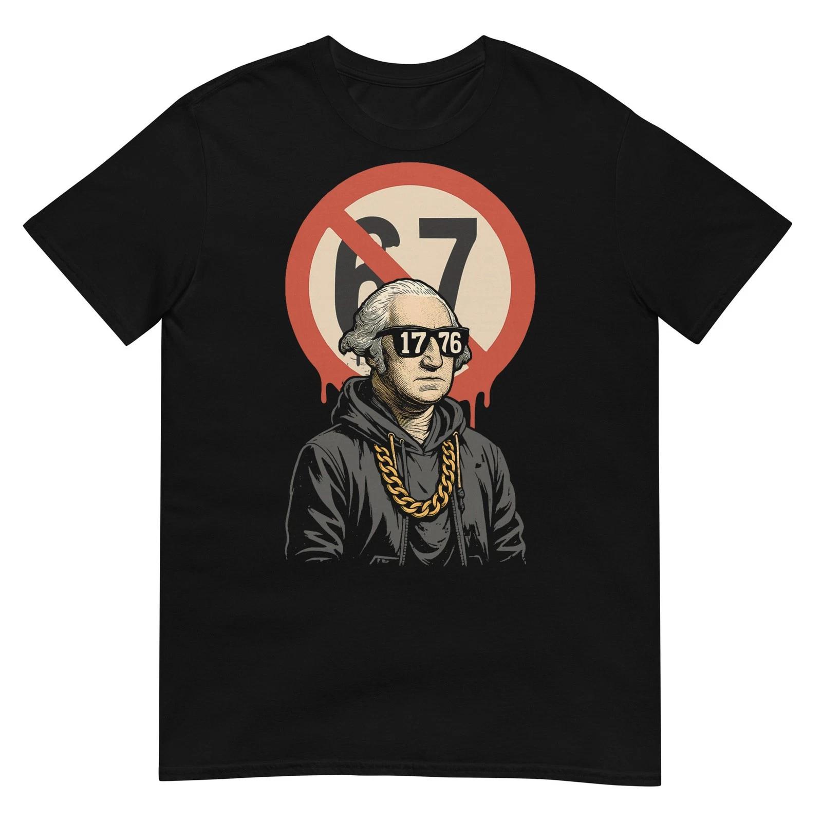 1776 Over 67 Funny Meme George Washington Drip T-Shirt L