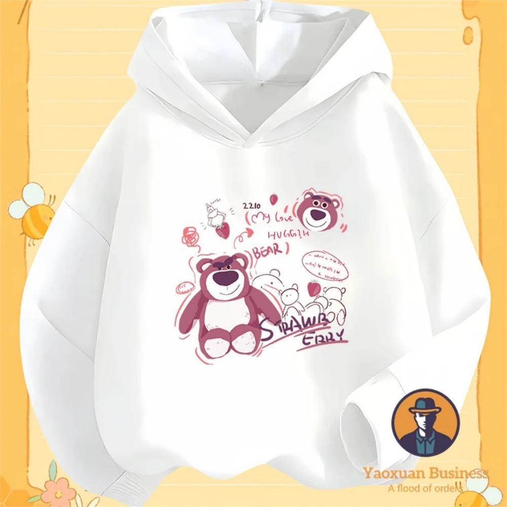 2025 New Arrival Lots-o'-Huggin' Bear Kids Boys Girls Hoodie Cute Cartoon Printed Windproof Warm Autumn Winter Stylish