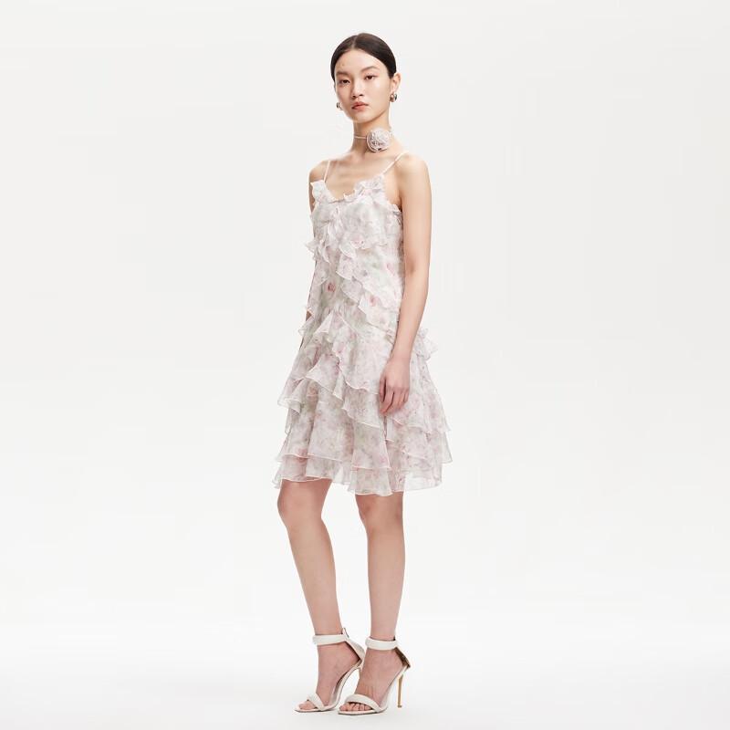 

VEROMODA 2025 Summer Floral Ruffle A-Line Dress S