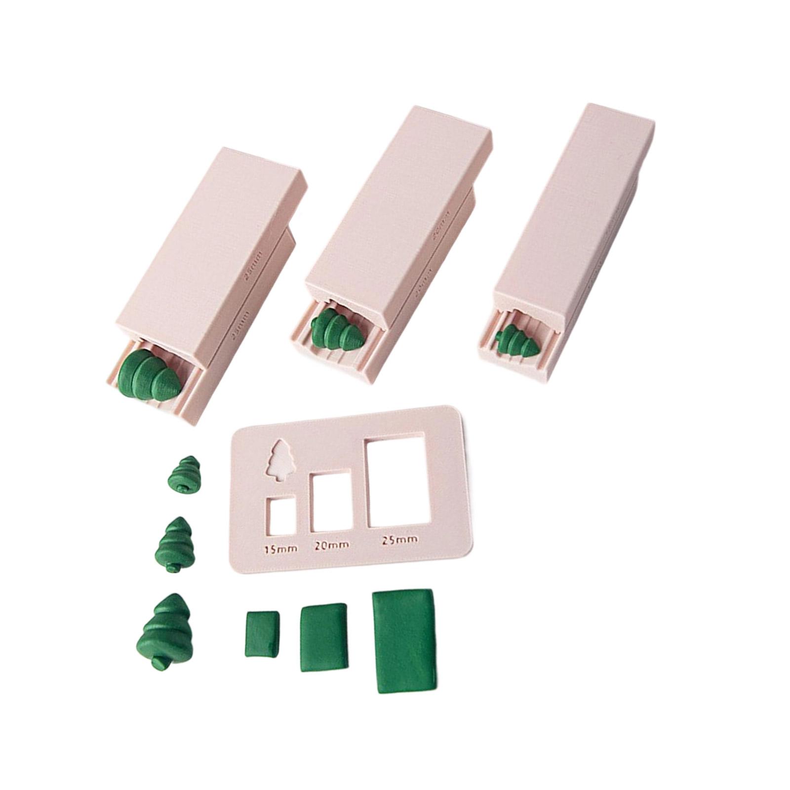 

Polylactic Acid Clay Bead Roller Mould 3 Sizes Christmas Tree Shape for Handmade Jewelry and Craft Creation абрикосовый