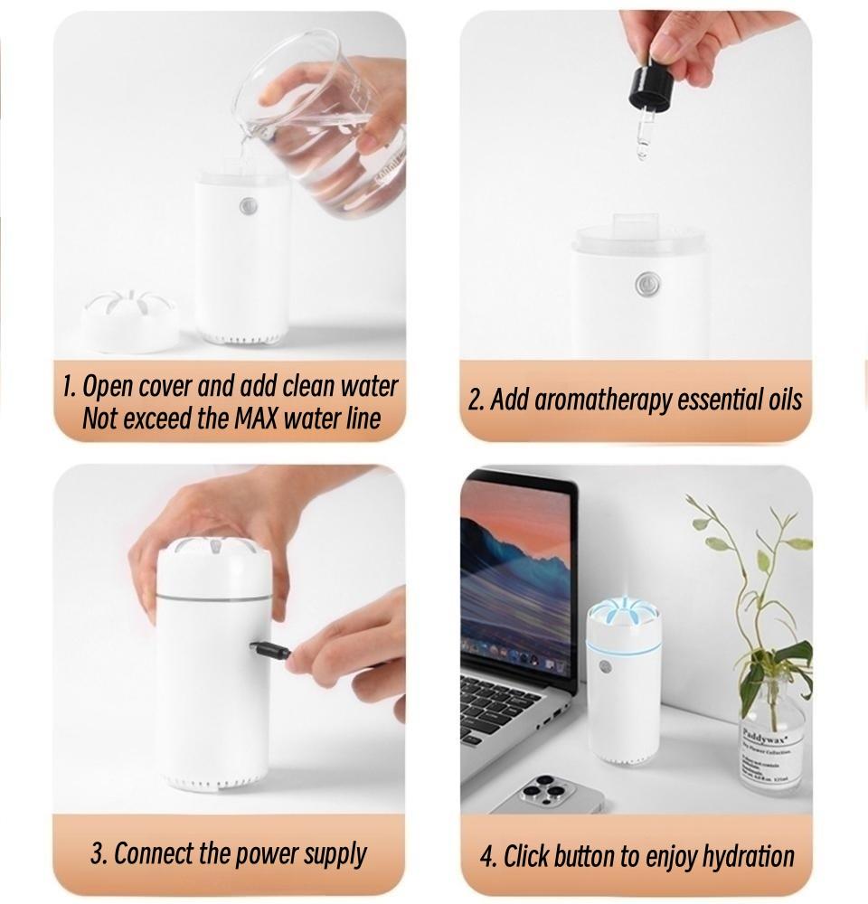 Aromaterapie éterický olejový difuzér vůně USB Mini Ultrazvukový zvlhčovač vzduchu s led světlem Difuzér aroma zvlhčovače