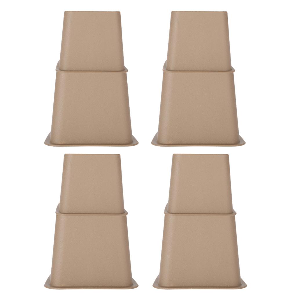 Furniture Raisers   Bed Chair Sofa Riser Feet Lift Set 4 x 5"& 4 x 3" Black