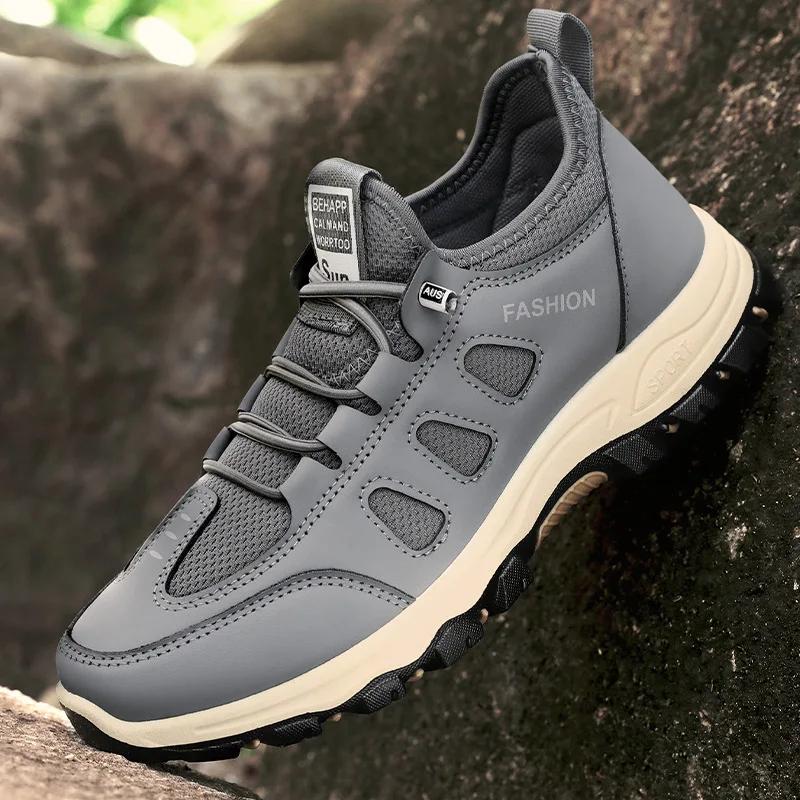 Spring Autumn New Men's Shoes Outdoor Anti Slip Hiking and Mountaineering Sports Shoes Fashion Trend Comfortable Casual Shoes