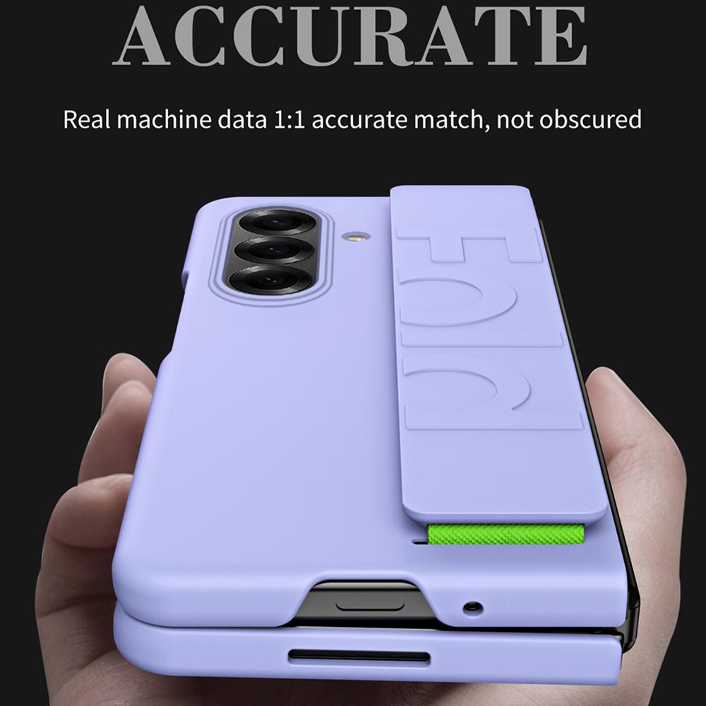 For Samsung Galaxy Z Fold7 5G Case Wristband Rubberized Hard PC Phone Cover