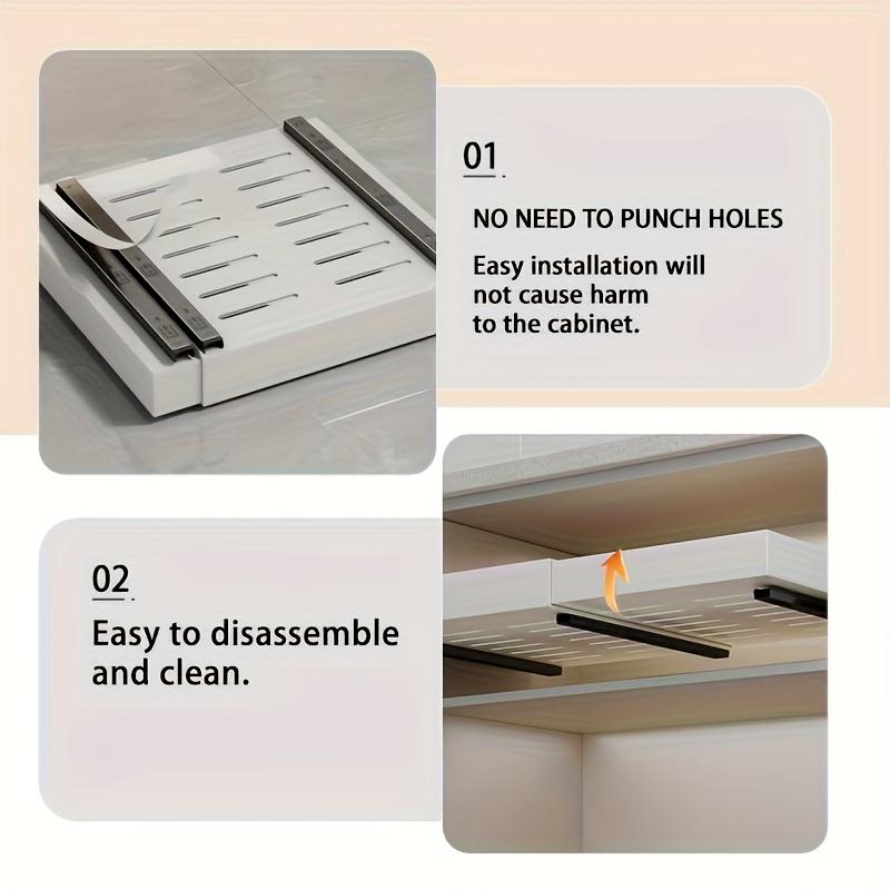 Expandable Pull Out Cabinet Organizer Metal Stick Slide Out Drawers Storage Kitchen Adjustable Sliding Roll Out Cabinet Shelves