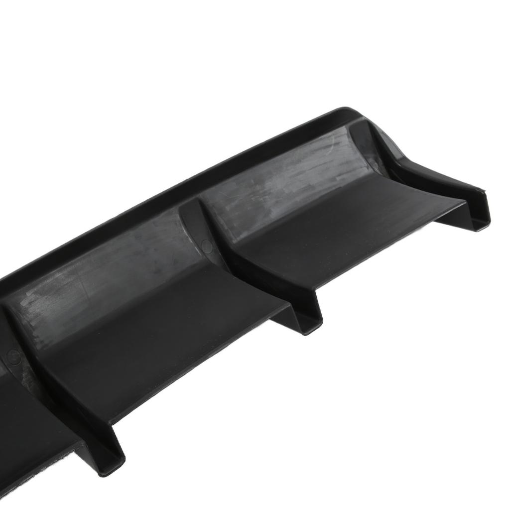 Diffuseur Arrière de Pare-chocs Universel pour Voiture Aileron Fins Noir Brillant Splitter de Châssis Accessoire Aérodynamique pour Voiture