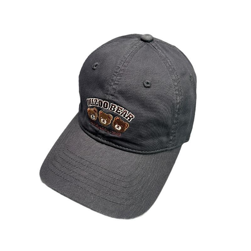 Cartoon Bear Embroidered Baseball Cap For Men And Women Cute Sunshade Casual Outdoor Cap