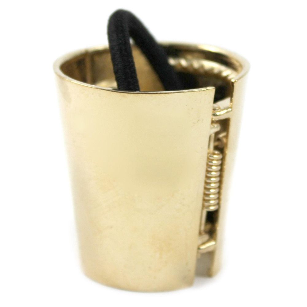 

Gothic Fake Metal Elastic Wrap Ponytail Holder Hair Cuff Hair Band Punk Metal Ponytail Clip золотой