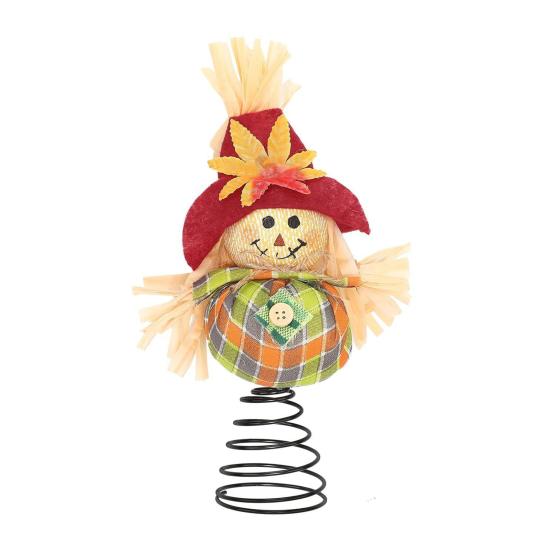 Thanksgiving Scarecrow Miniature Fall Scarecrow Tree Topper 8 Inches Miniature Harvest Autumn Ornaments for Farmhouse Home Party Supplies