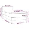 Box Spring Bed with Mattress & LED Dark Green 80x200 cm Velvet