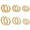 10Pcs Boucle d'oreille Femme Homme Punk Hiphop Cadeaux Acier Inoxydable Résistant aux Allergies Boucle d'oreille Anneau Huggie Piercing Oreille Homme