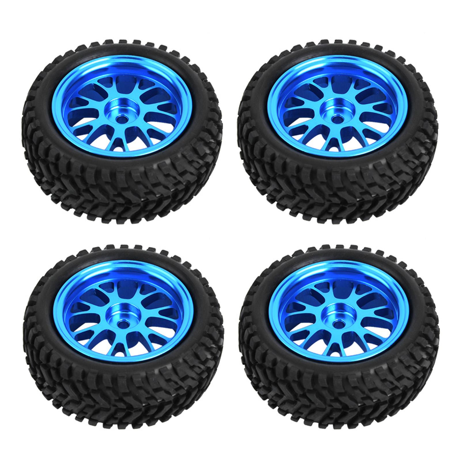 

RC Crawler Tires Blue Metal y shaped Rims Wheel for WL A959 A979 A969 1 18 Model Car
