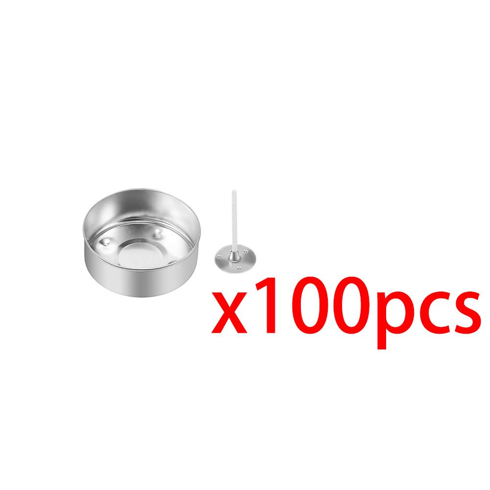Aluminum Tea Lights Cups,Metal Tea Light Tins with Candle Wicks Empty Candle Jars Candle Containers Candle Mold for Candle Lover