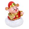 Caishen Statue Solar Powered Auto Shaking Tsai Shen Yeh Figurine Wealth Fortune Statue for Home Store   Car