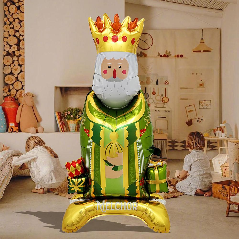 Spanish Three Kings Festival Balloon Orange Face White Face Brown Face King Balloon Candy Donut Balloon