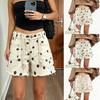 Women S Polka Dot Eyelet Denim Shorts With Drawstring