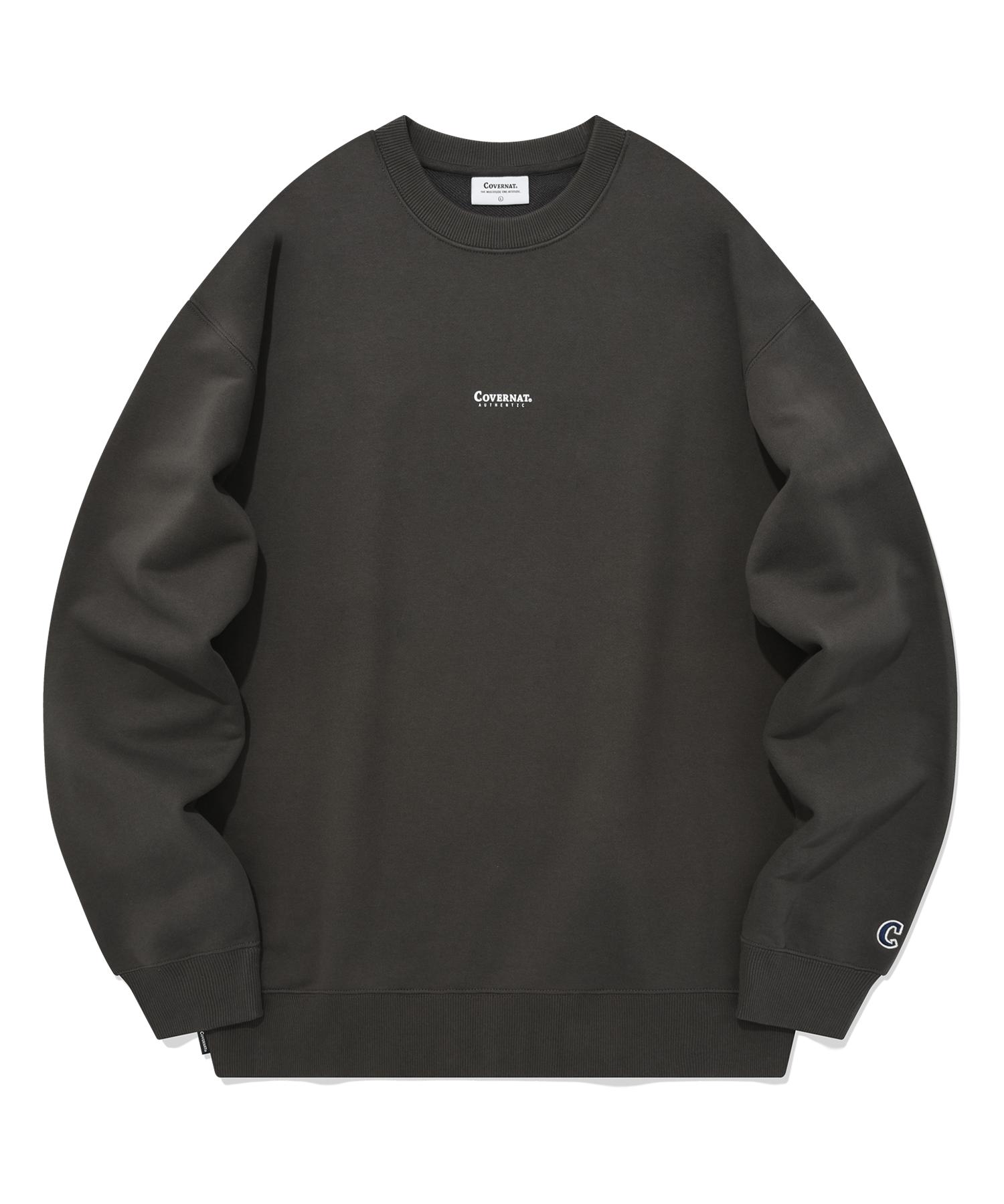 Свитшот Covernat Small Authentic Logo Угольный Charcoal/Xs