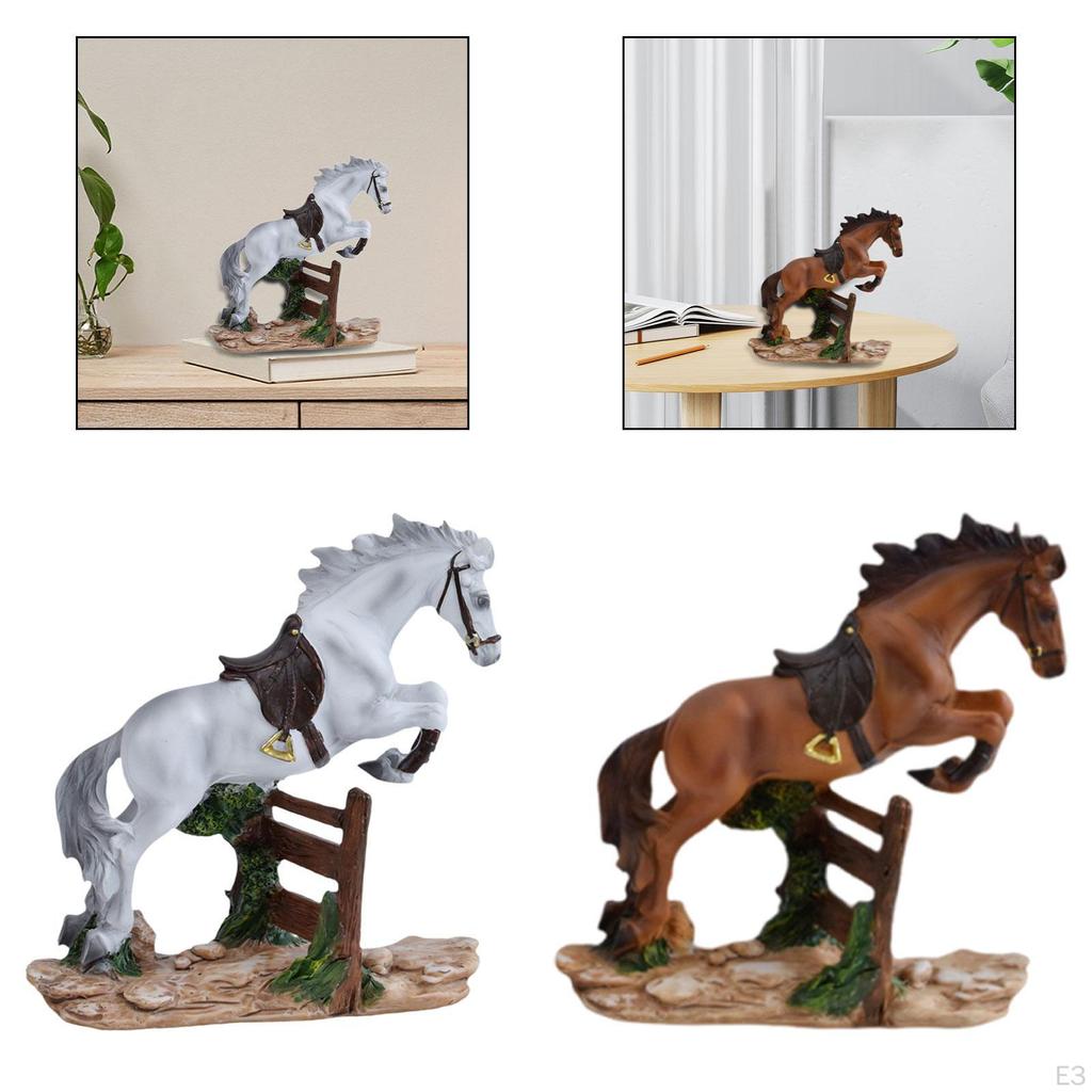 Ozdoba Figurka Konia Statuetka Zwierzęca Rzeźba Domowa Kolekcjonerskie Dzieło Sztuki Żywica Kreatywna