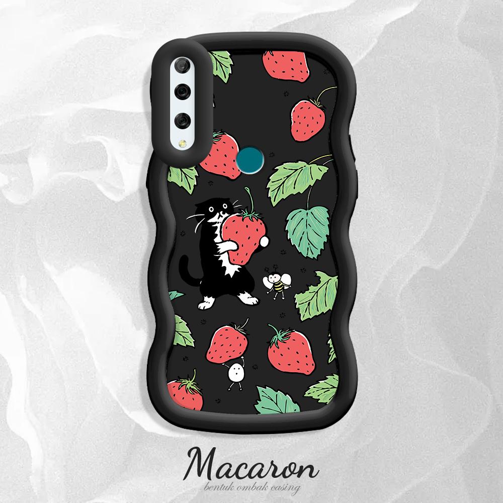 

Окрашенный узор Big Wave Edge Мягкий силиконовый материал Macaron чехол для телефона противоударный защитный резиновый чехол для iPhone Huawei Honor Infinix Tecno Tecno Camon 18 чёрный