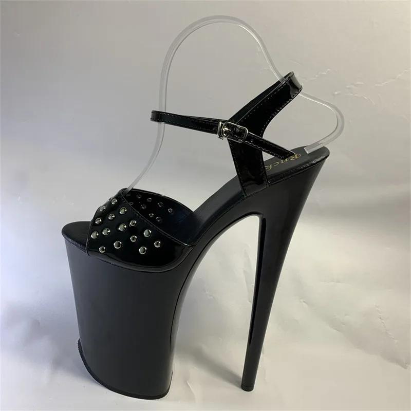 Fashion 2025 New Summer Platform High Heels Sandals Women Sexy Peep Toe Pumps Fashion Rivet Decoration Ladies Party Pole Dance Shoes