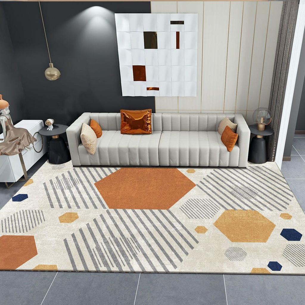 Modern Light Luxury Orange Carpet Home Soft Lounge Rugs Dirty Living Room Large Area Rug Bedroom Decor Carpets Entrance Door Mat