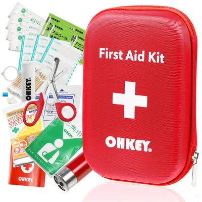 [Supervised by a Disaster Prevention Officer] OHKEY First Aid Kit First Aid Set Poison Remover Mountain Climbing Outdoor Disaster Prevention First