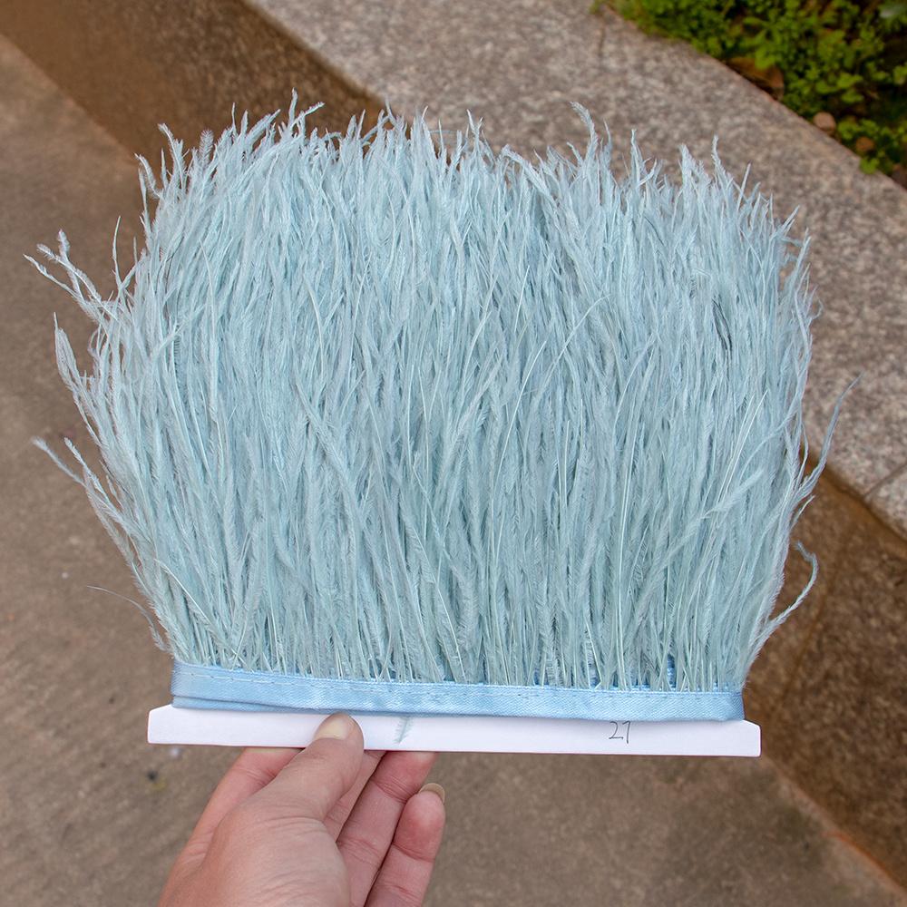 8-10 cm Högkvalitativ Strutsfjäder Trim Frans Naturliga Plymer Band För Hantverk Kläder Sybehör Bröllopsdekoration