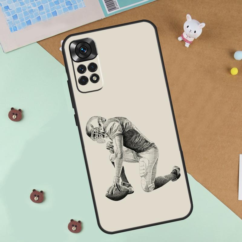 American Football Case For Xiaomi Redmi 14C 10C 12C 13C Cover For Redmi Note 13 Pro 14 9 10 11 12 10S 11S 12S