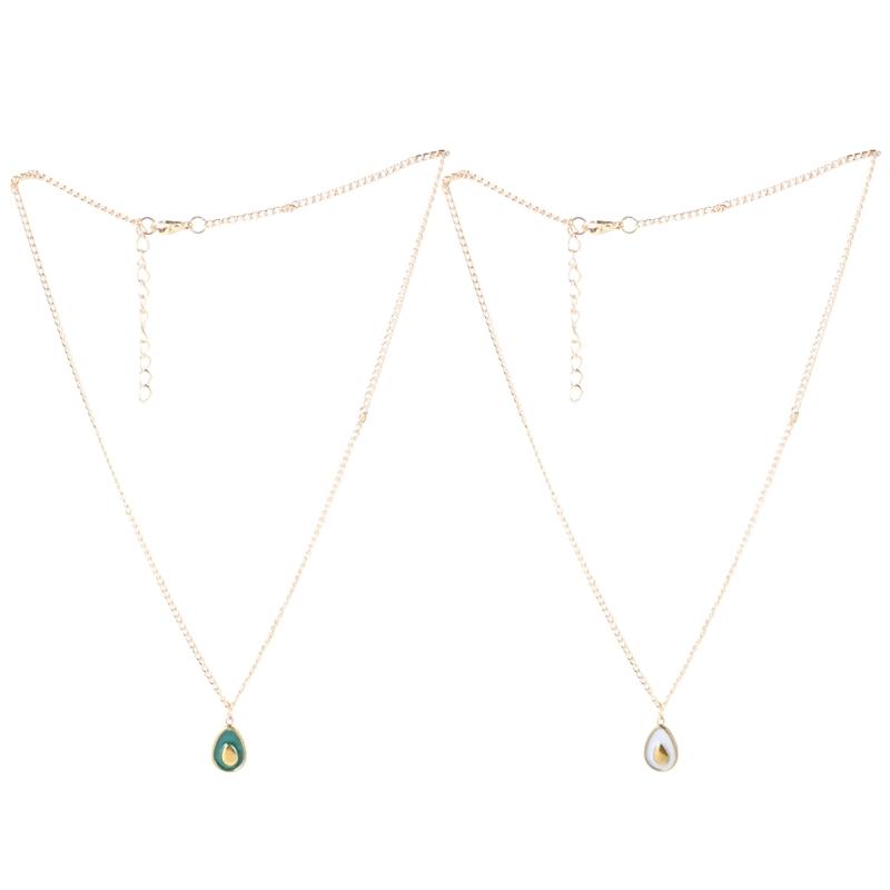 Fashionable Avocado Charm Necklace Fashion Jewelry Accessory Unique Shape Alloy Pendant for Trendy Women Ladies