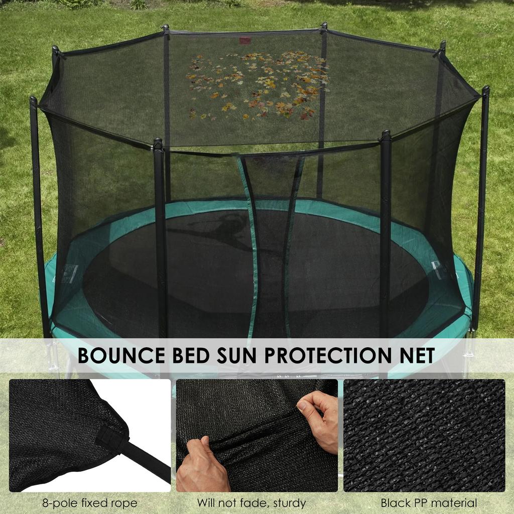 Trampolin Sonnenschutz Abdeckung Rundes Netz Sonnenschutz Baldachin Netz Trampolin Schutz Sprungbrett Baldachin Abdeckung 6/8 Stangen