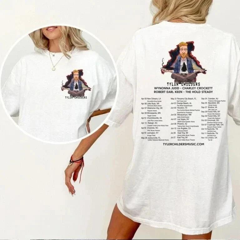 Tyler Childers On The Road Tour 2026 Concert Fan Gifts Men Women T-Shirt XXXL