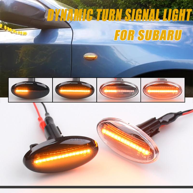 For Subaru Forester Impreza LED Dynamic Turn Signal Light Lamp Side Marker Lights 2008- XV/Crosstrek 2012-2017 Impreza / WRX