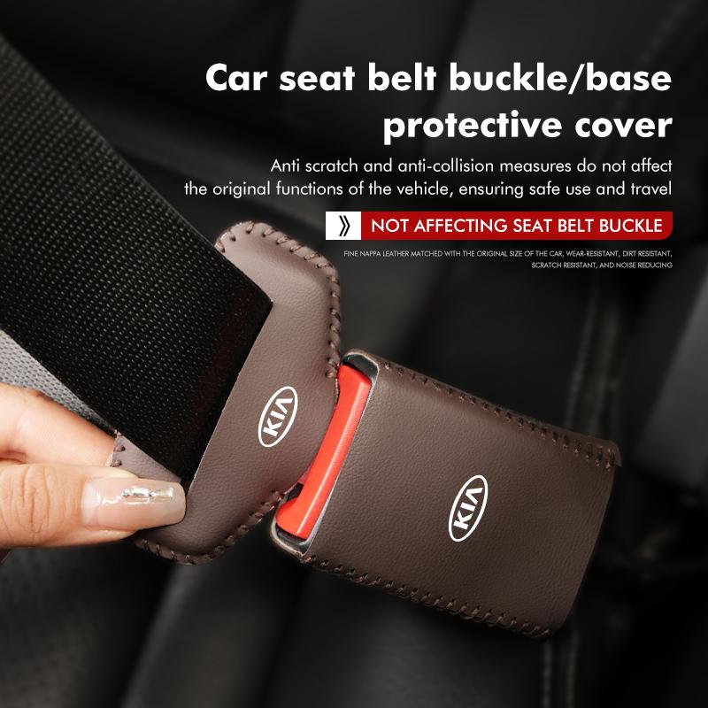 Universal Car Seat Belt Buckle Clip Protector Anti-Scratch Cover For KIA K5 K2 Rio Optima Sportage Venga Sorento Stonic Forte