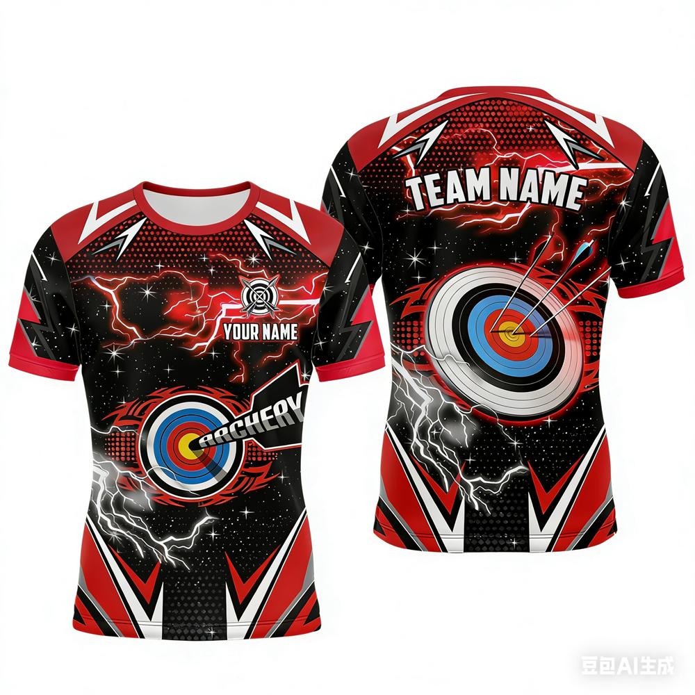 Lustige individuelle Namens-3D-Druck Bogenschießen Herren-T-Shirts Mode Bogenschießclub Personalisiertes Team-T-Shirt Lässige Kurzarm-Lockere Oberteile