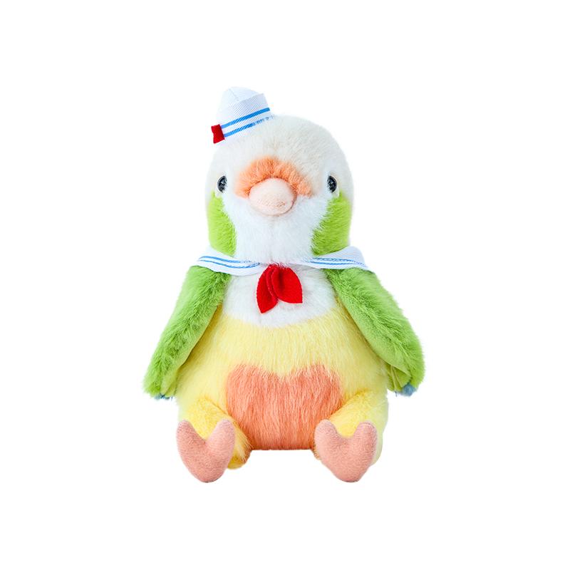 15cm Schattig Mini Vogel Pluche Speelgoed Zacht Pluizig Cartoon Geklede Papegaai Pop Delicaat Bureau Huisdieren Kamer Decor Grappig Cadeau 15cm