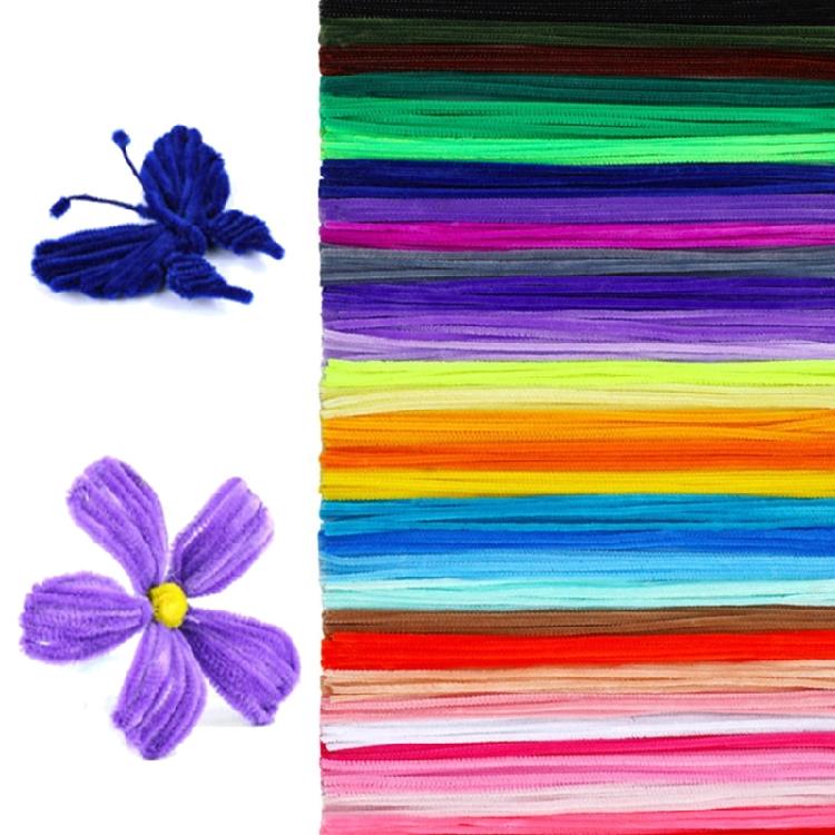 Chenilles Stems Pipe Cleaners Colorful Fuzzy Stick Soft Bend Stick Fuzzy Wire Stick for Adults