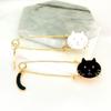 Kawaii Wiggling Tail Kitten Brooch Enamel Lapel Pin