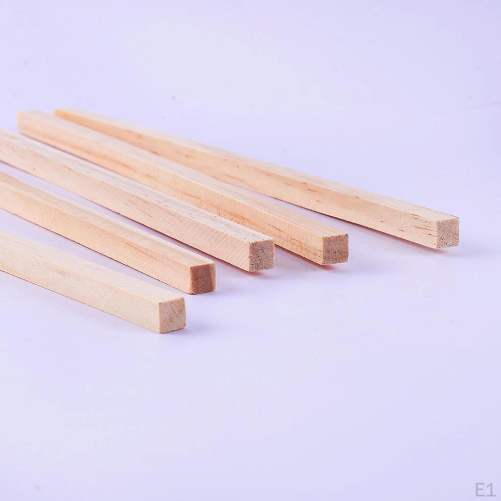 5 Wood Bar Sticks For Model Crafts Making Supplies DIY 1x1x20cm