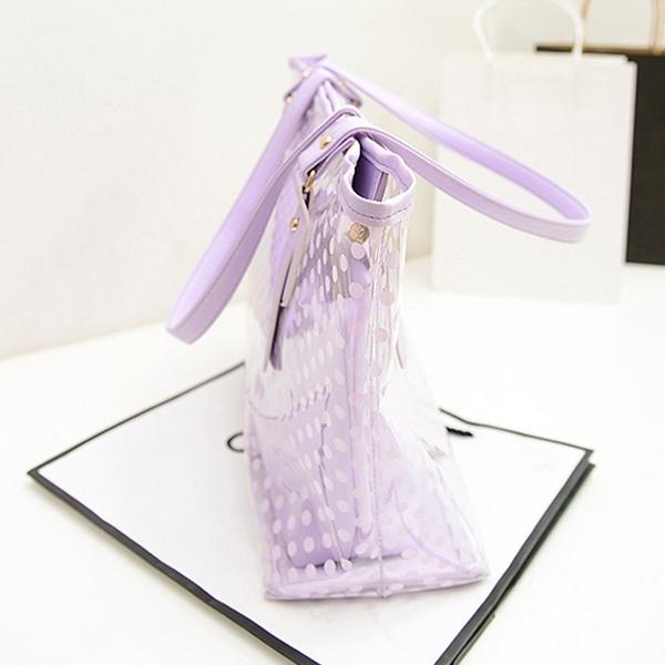 Premium Quality 2pcs/set Womens Clear Transparent Shoulder Bags For Fashion Enthusiasts