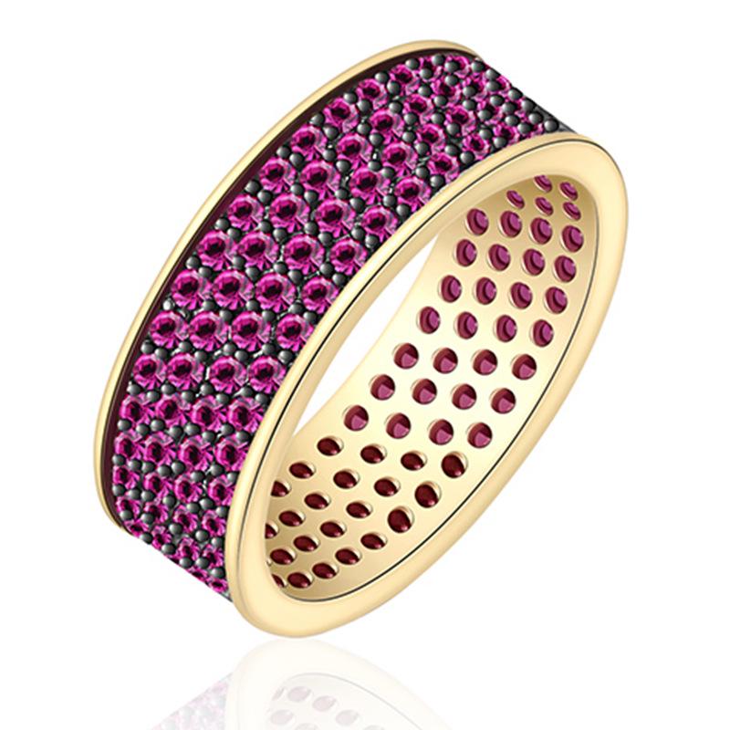 

Массивное кольцо в стиле хип-хоп «Звездное небо с бриллиантами» - Европейский и американский стиль микро-паве One Size