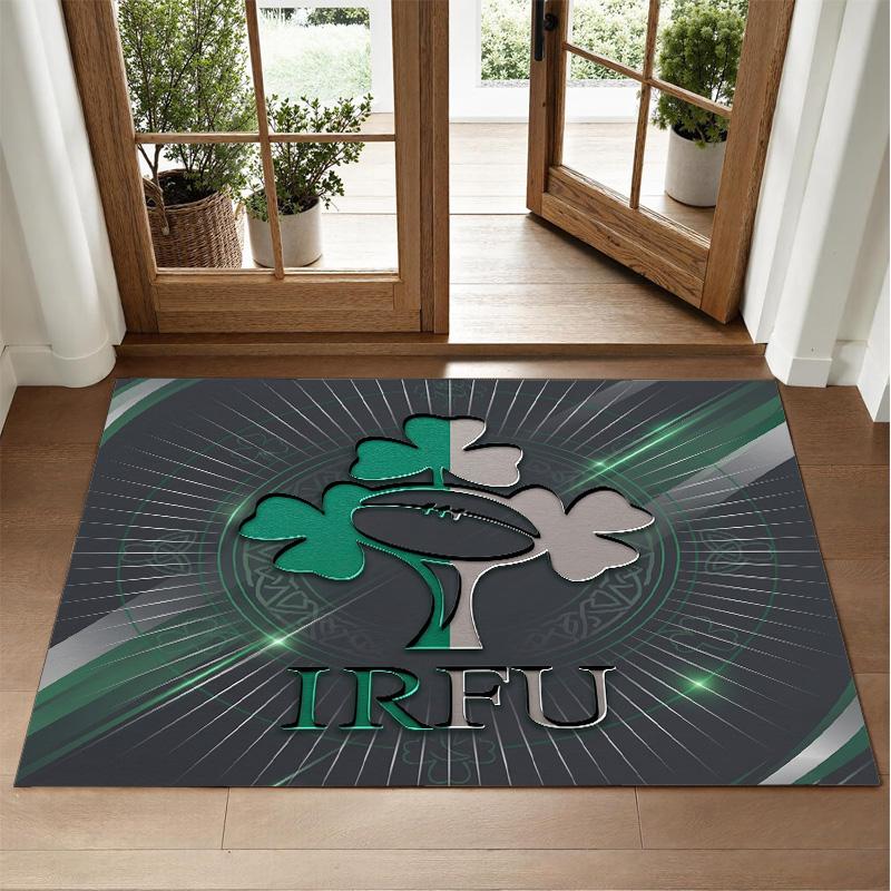 Irland Rugby Design Kristall Samt Teppich Weiche Dekorative Matte für Schlafzimmer Eingang