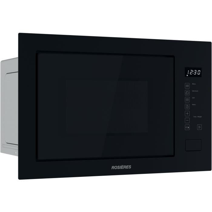 Micro-ondes Gril encastrable - ROSIERES - RO38FL7N25LWB - Noir - 25L - 59,5 x 36,8 x 38,5 cm