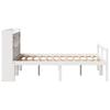 Solid Wood Bed with Shelf Without Mattress White 135 x 190 cm Pine